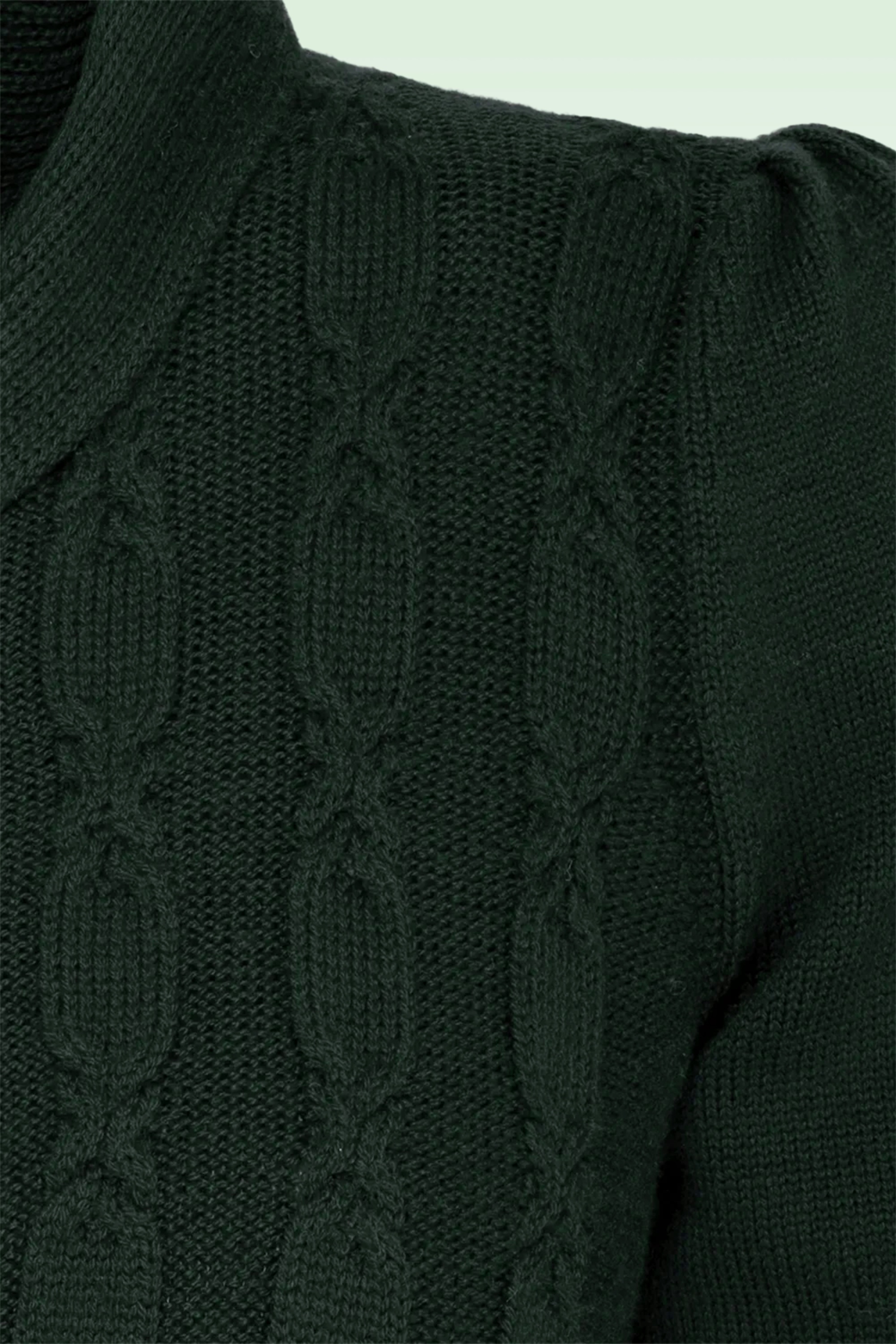 Emmy Design - The Screen Siren Wool cardigan in donker flessengroen 3