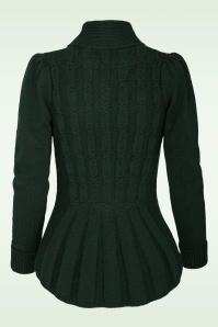 Emmy Design - The Screen Siren Wool cardigan in donker flessengroen 2