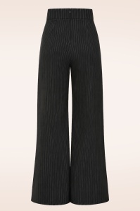 Vintage Chic for Topvintage - Topvintage exclusive ~ Sasha Pinstripe pantalon in zwart 2