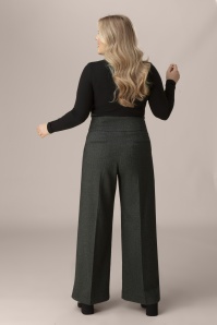 Femkit - Pantalon habillé à chevrons Bonny en anthracite foncé 3