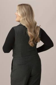Femkit - Gilet à chevrons Margie en anthracite foncé 2