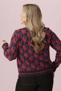 LaLamour - Birdy The Purdy gebreide cardigan in vijg 2