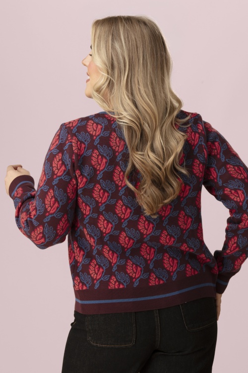 LaLamour - Birdy The Purdy gebreide cardigan in vijg 2