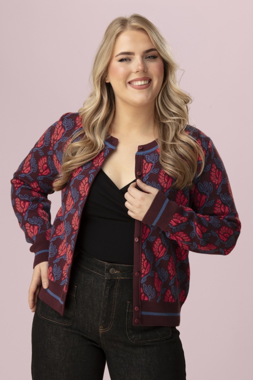 LaLamour - Birdy The Purdy gebreide cardigan in vijg
