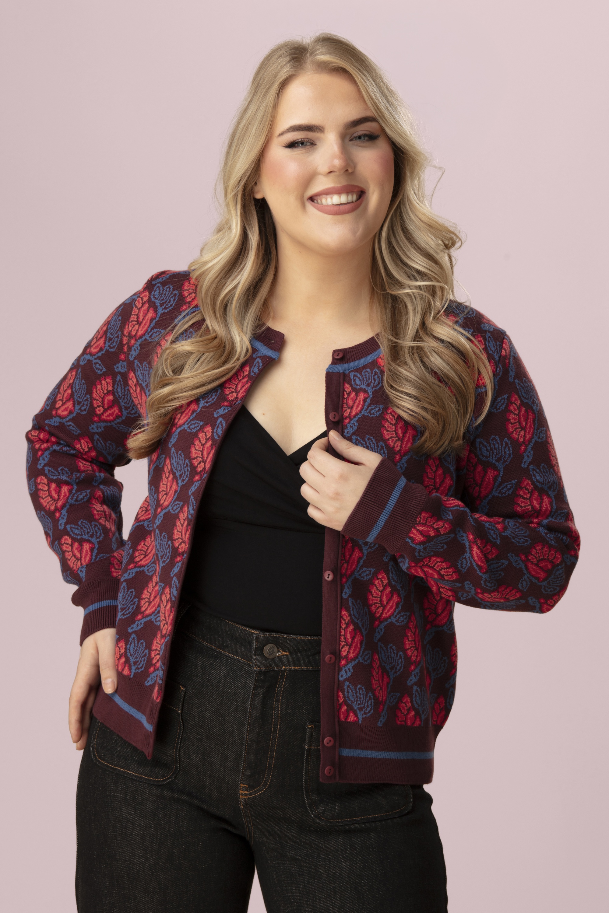 LaLamour - Birdy The Purdy gebreide cardigan in vijg