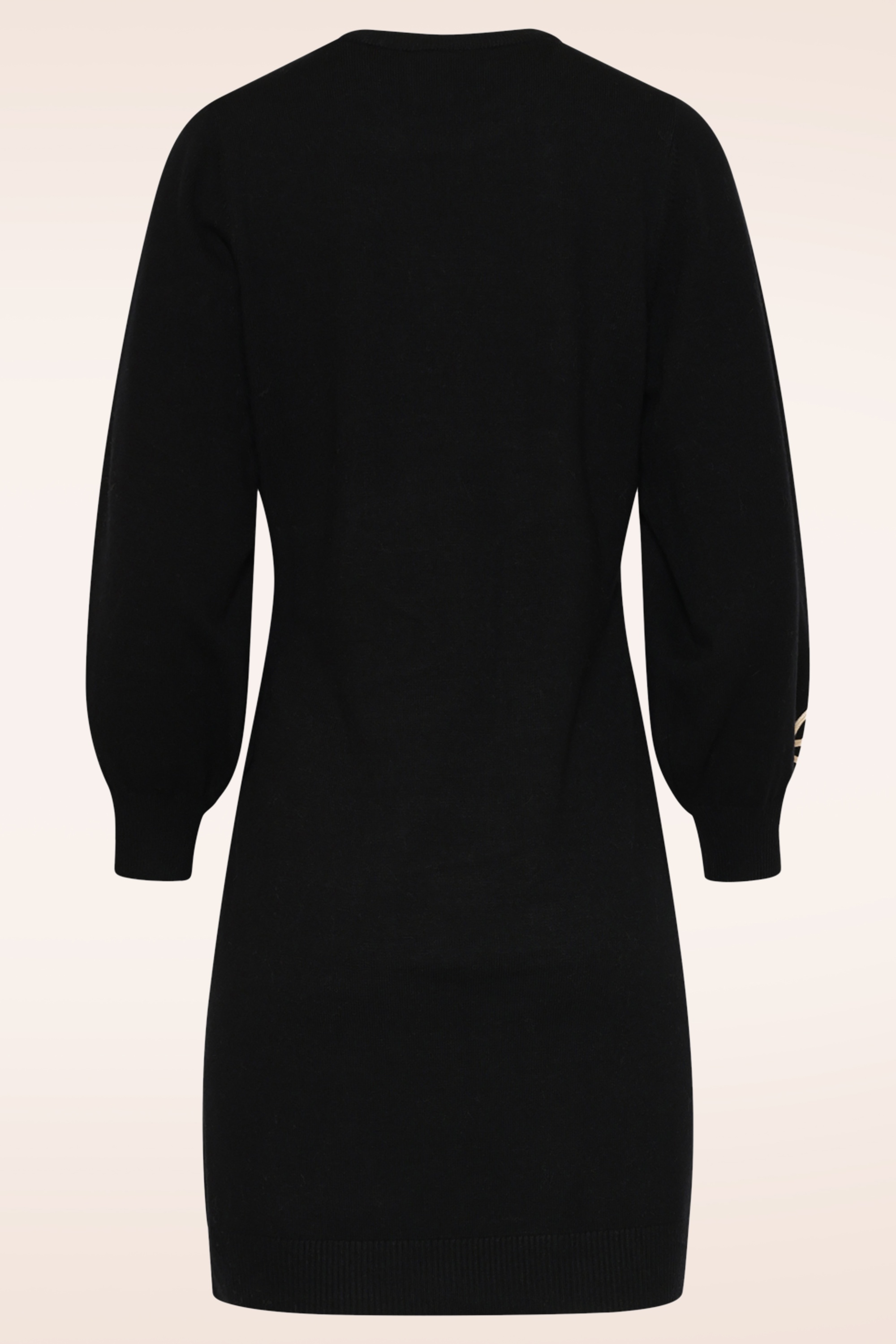 Smashed Lemon - Outline Garden Strickkleid in Schwarz und Sand 4