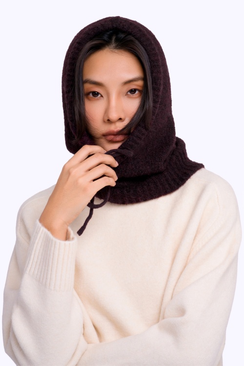 Powder - Snood Helga en prune de Damas