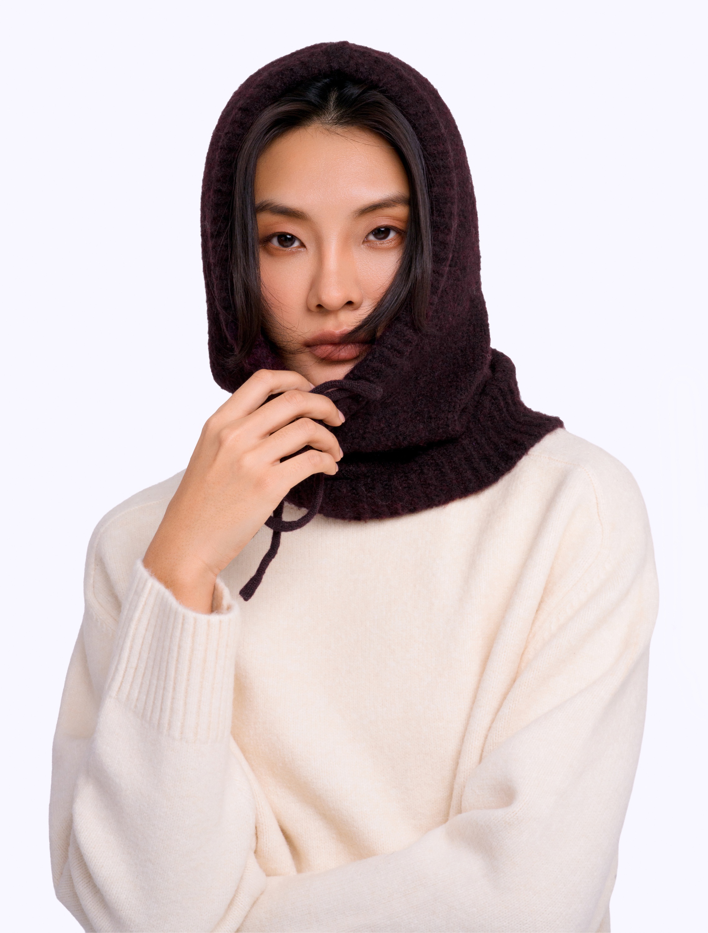 Powder - Snood Helga en prune de Damas