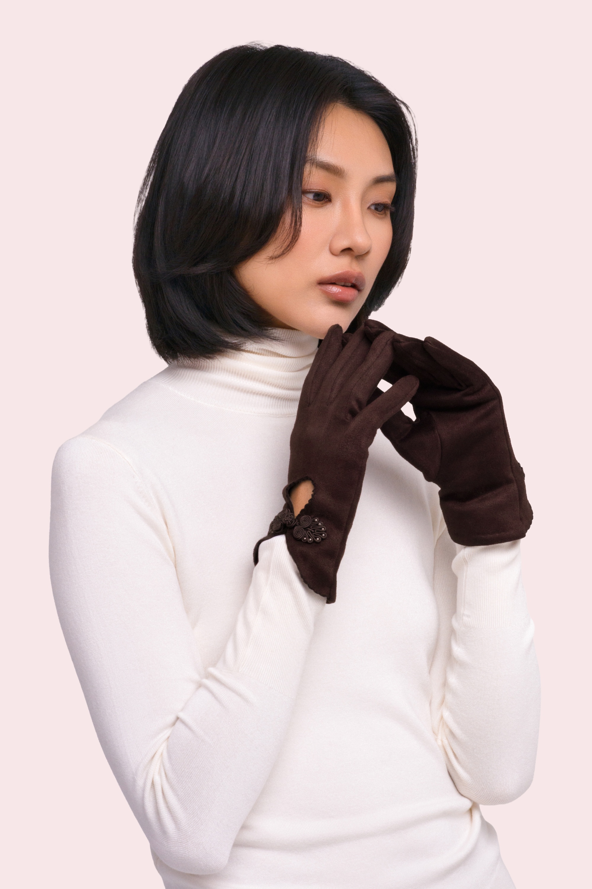 Powder - Suki Gloves in Damson 2