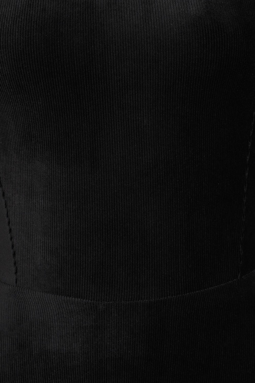 Vintage Chic for Topvintage - Topvintage exclusive ~ Serena Corduroy Swing Dress in Black 3
