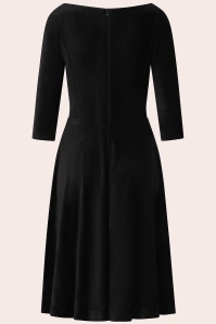 Vintage Chic for Topvintage - Topvintage exclusive ~ Serena Corduroy Swing Dress in Black 2