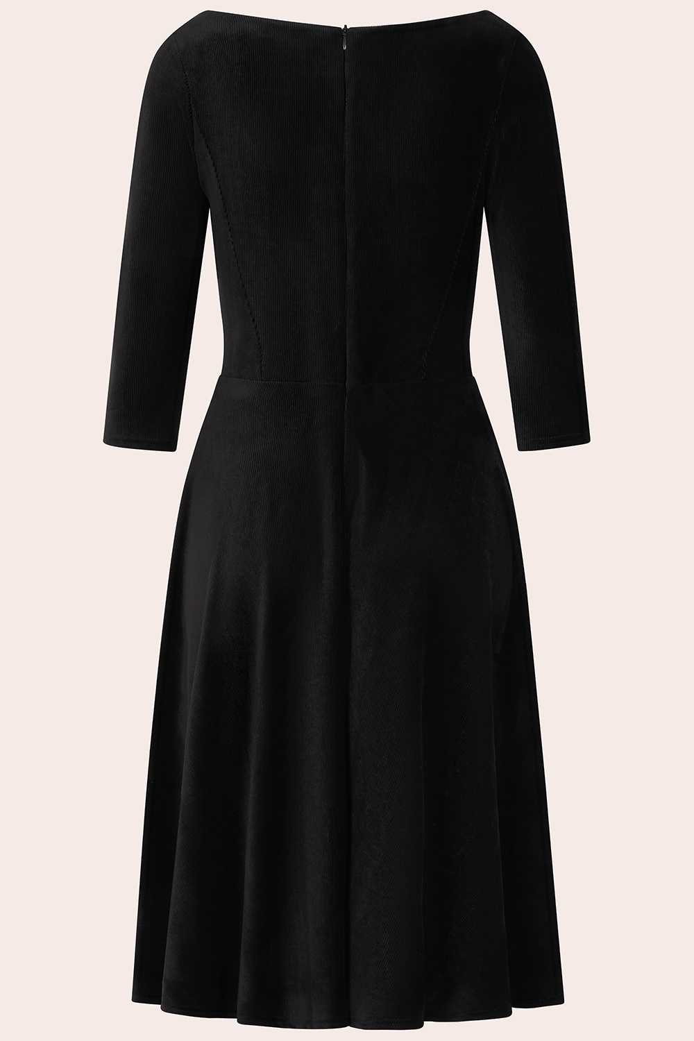 Vintage Chic for Topvintage - Topvintage exclusive ~ Serena Corduroy Swing Dress in Black 2