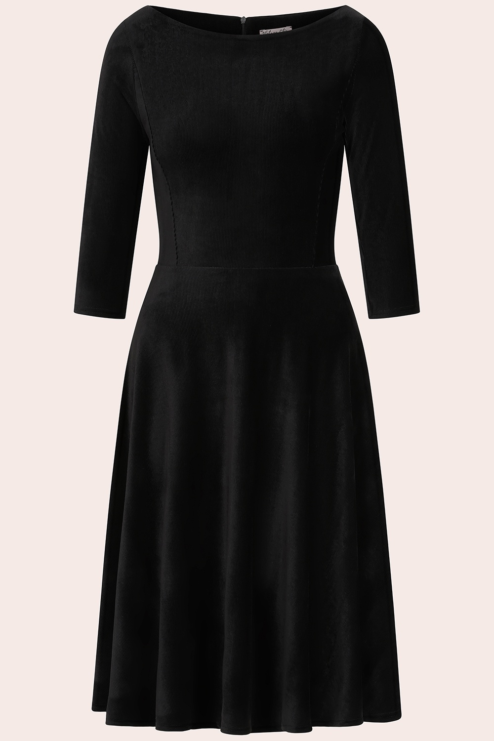 Vintage Chic for Topvintage - Topvintage exclusive ~ Serena Corduroy Swing Dress in Black