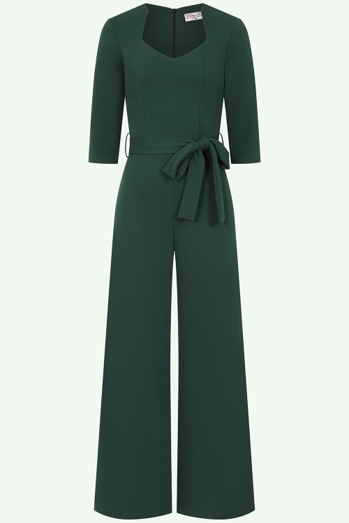 Vintage Chic for Topvintage - Topvintage exclusive ~ Quinty Jumpsuit in Forest Green