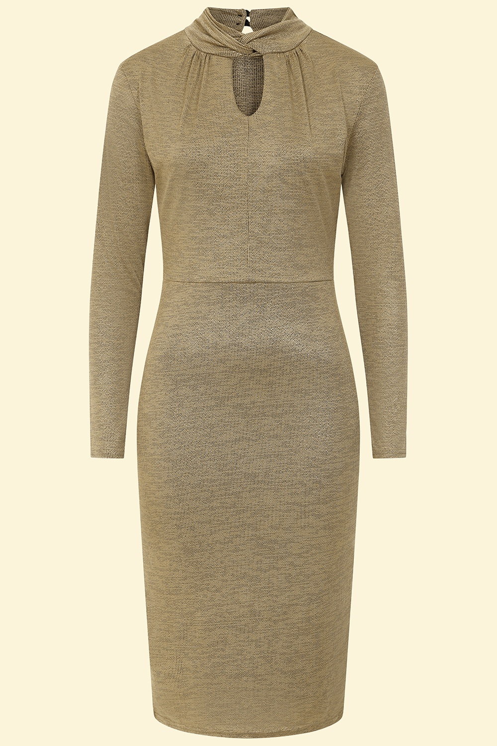 Vintage Chic for Topvintage - Topvintage exclusive ~ Fayen Sparkling Pencil Dress in Gold