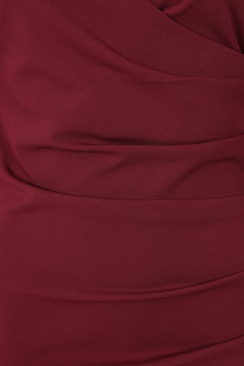 Vintage Chic for Topvintage - Exclusivité Topvintage ~ Robe crayon Nina en bordeaux 3