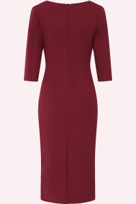 Vintage Chic for Topvintage - Exclusivité Topvintage ~ Robe crayon Nina en bordeaux 2