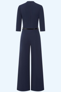 Vintage Chic for Topvintage - Topvintage exclusive ~ Jennifer jumpsuit in marineblauw 2