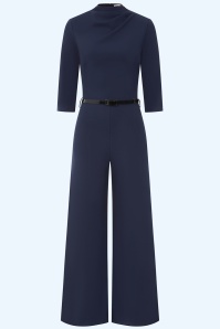 Vintage Chic for Topvintage - Topvintage exclusive ~ Jennifer jumpsuit in marineblauw