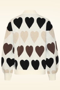 Smashed Lemon - Pull Holly Hearts en beige 2