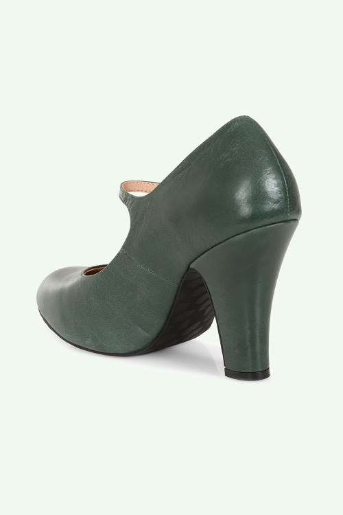 Lola Ramona ♥ Topvintage - June pumps in forest groen 6