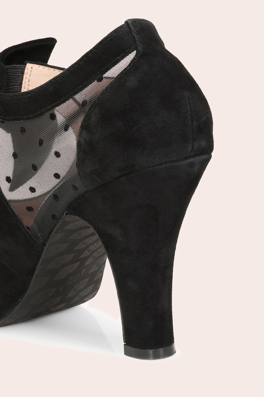 Lola Ramona ♥ Topvintage - Angie dots mesh pumps in zwart 9