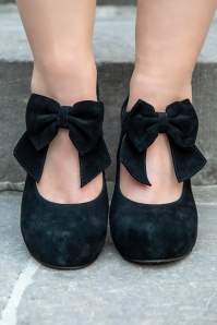 Lola Ramona ♥ Topvintage - Angie dots mesh pumps in zwart 2