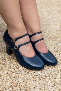 Lola Ramona ♥ Topvintage - Ava Deep Desire pumps in donker marineblauw 3