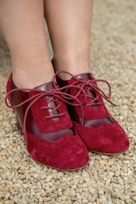 Lola Ramona ♥ Topvintage - Ava Timeless Elegance shoe booties in Oxblood rood 4