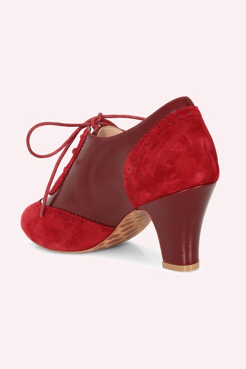 Lola Ramona ♥ Topvintage - Ava Timeless Elegance shoe booties in Oxblood rood 8