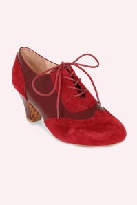 Lola Ramona ♥ Topvintage - Ava Timeless Elegance shoe booties in Oxblood rood 6