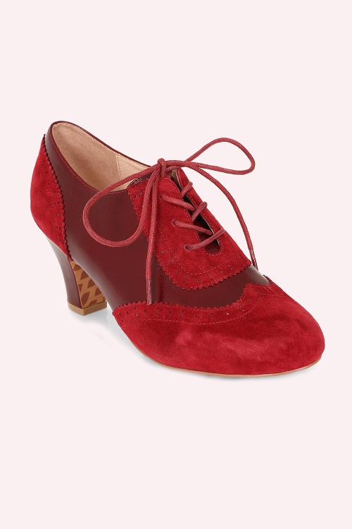 Lola Ramona ♥ Topvintage - Ava Timeless Elegance shoe booties in Oxblood rood 6