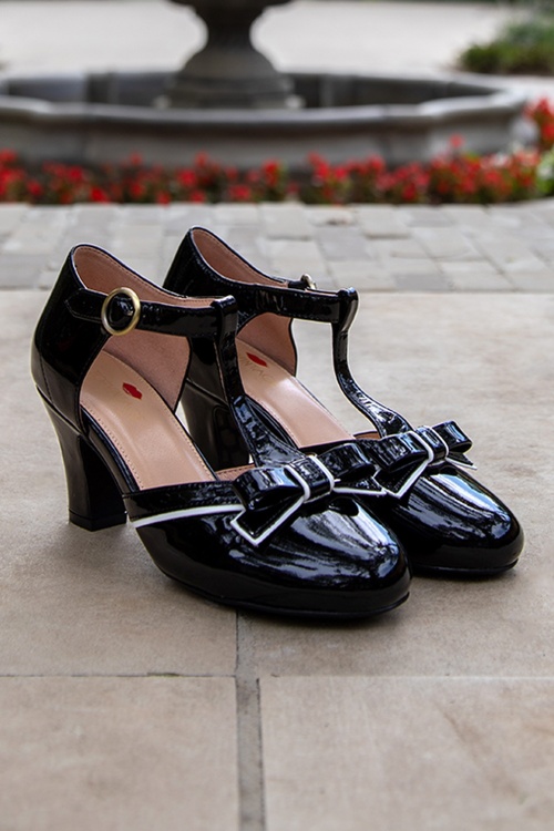 Lola Ramona ♥ Topvintage - Ava Dollhouse pumps in zwart en crème