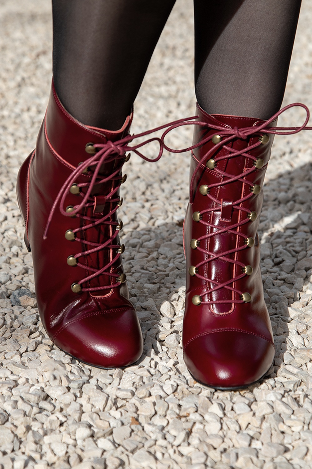 Lola Ramona ♥ Topvintage - Ava On My Way veterlaarsjes in cabernet 2