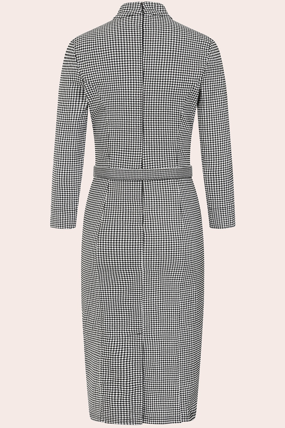 Banned Retro - Robe crayon à motif pied-de-poule Claudia en noir et blanc 2