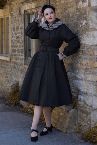 Miss Candyfloss - Manteau déperlant Alexandrine Lou en noir et gris 4