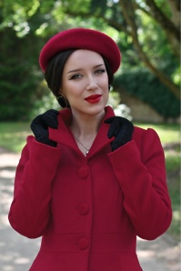Hearts & Roses - Manteau évasé Seraphina en rouge 3