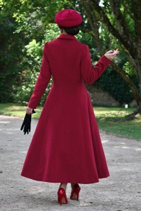 Hearts & Roses - Manteau évasé Seraphina en rouge 5
