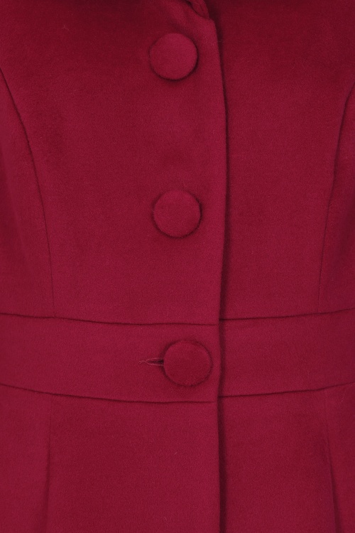 Hearts & Roses - Manteau évasé Seraphina en rouge 7