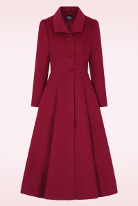 Hearts & Roses - Manteau évasé Seraphina en rouge 6