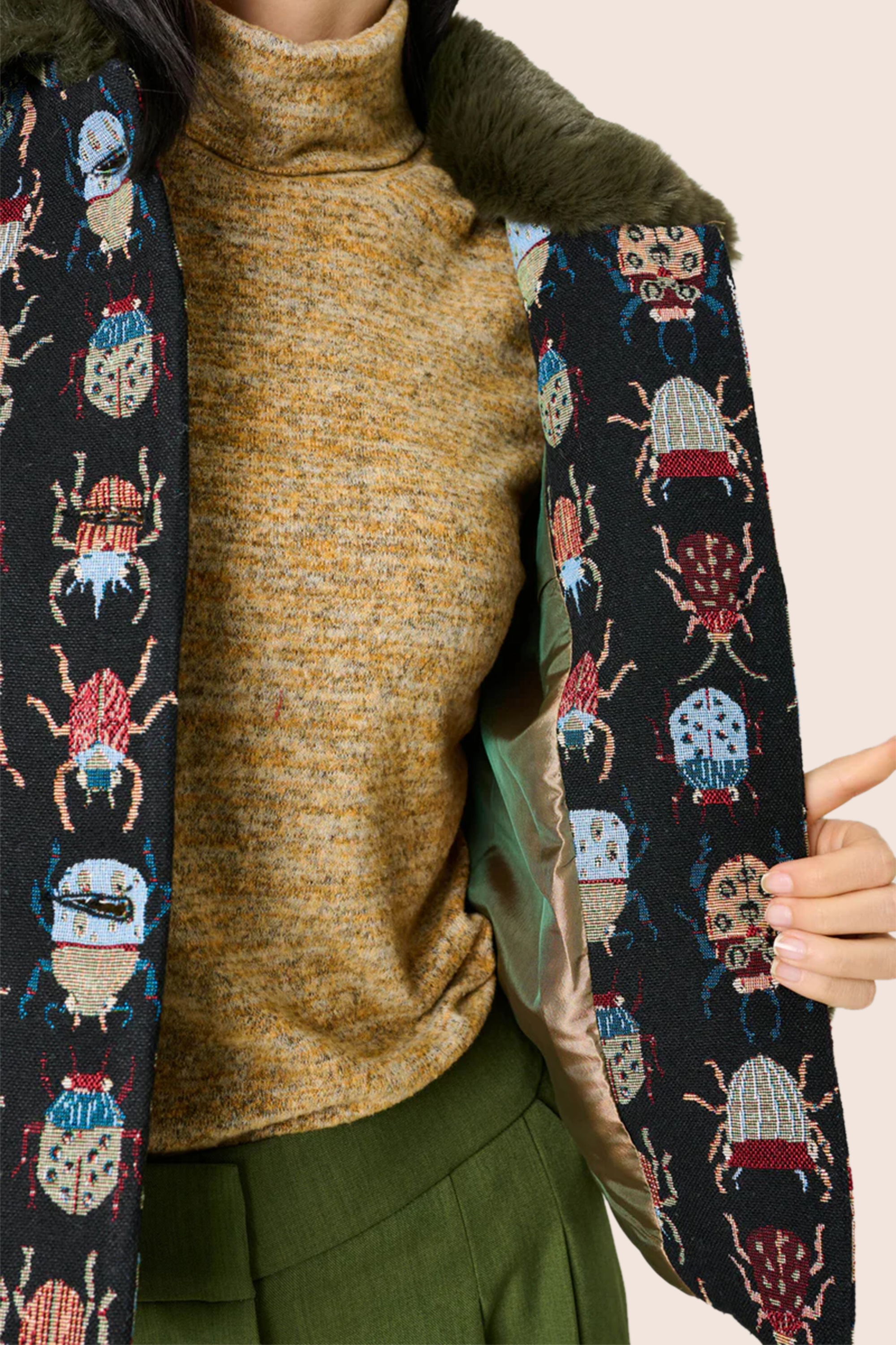 Louche - Kent Beetlejuice Cropped Jacket in Multi 3