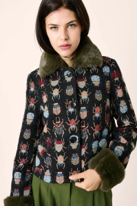 Louche - Kent Beetlejuice Cropped Jacket in Multi