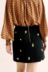 Louche - Minijupe Aubin Daisy en tweed noir 5