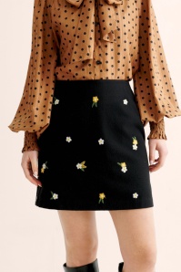 Louche - Minijupe Aubin Daisy en tweed noir