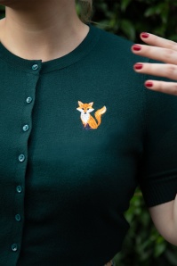 Banned Retro - Gilet en maille Lily en aigue-marine foncé 2
