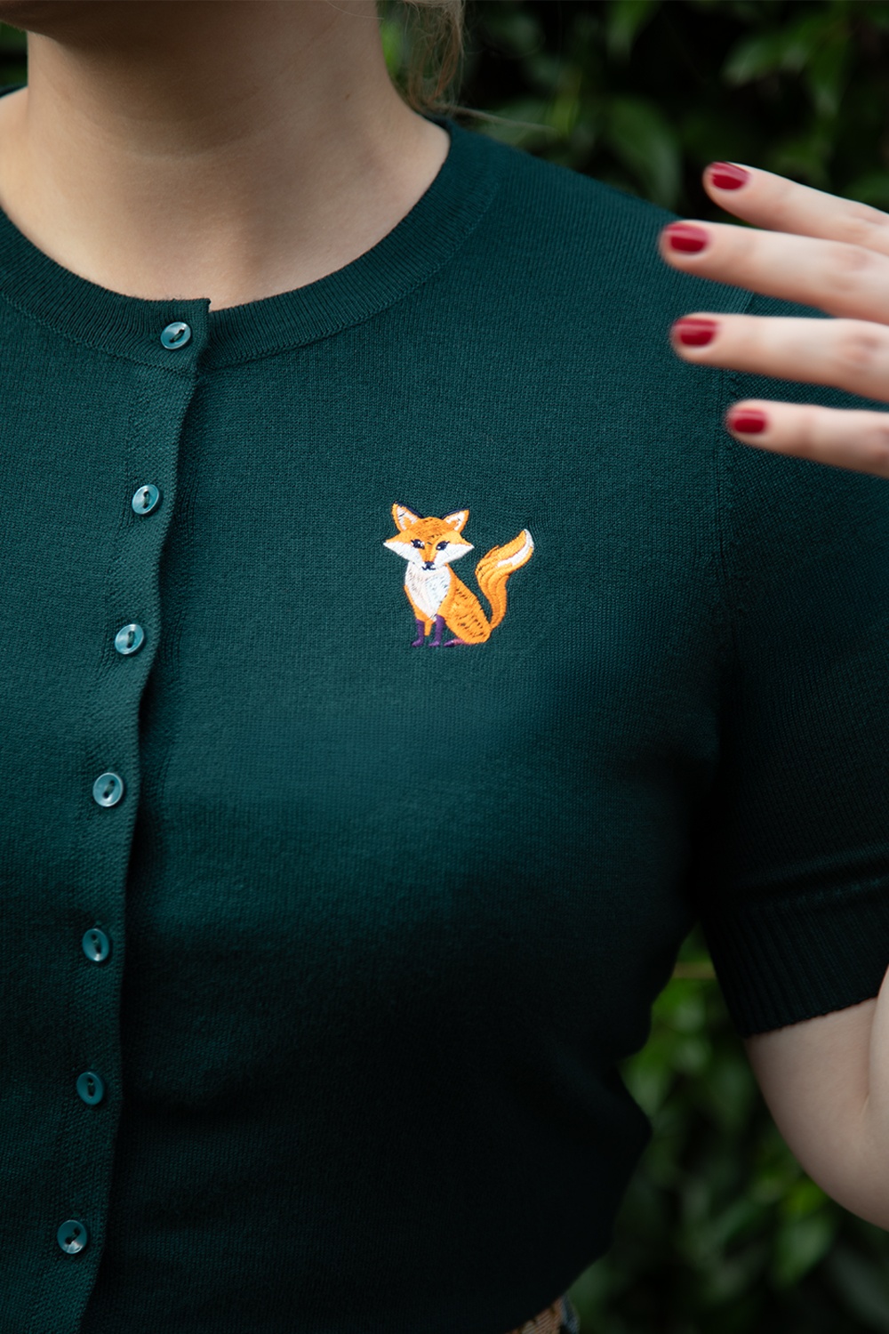 Banned Retro - Gilet en maille Lily en aigue-marine foncé 2