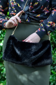 Banned Retro - Lorna hand muff in zwart 3
