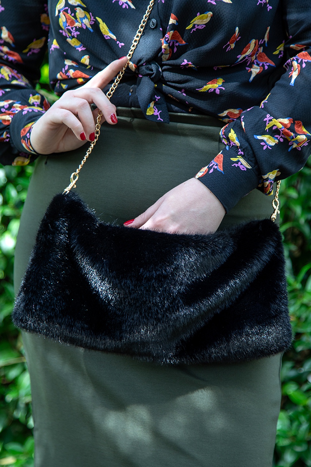 Banned Retro - Lorna hand muff in zwart 3