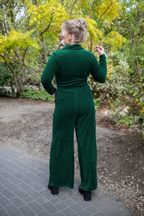 Blutsgeschwister - Combinaison en velours côtelé Jolly Molly en Green Grape Taste 3