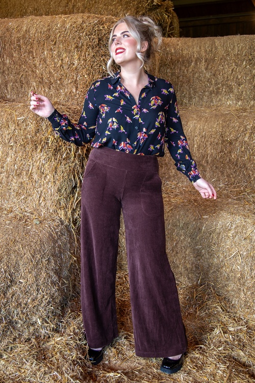 Blutsgeschwister - Jolly Marleen lange broek in druifgroen
